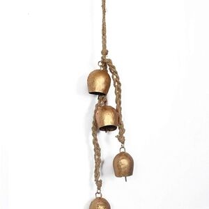 Decorative Hanging Gold Bells 4 Pack